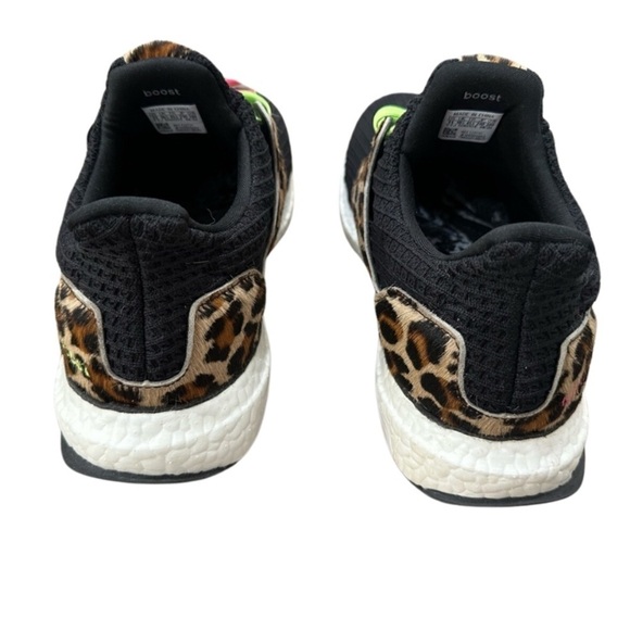 Adidas UltraBoost Men’s 11 NWOT DNA Animal Pack - Leopard neon faux fur sneakers
